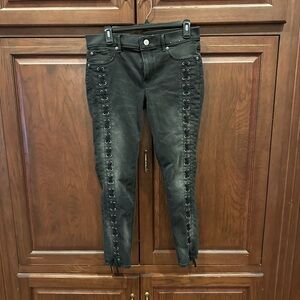 Express black denim leggings sz 8